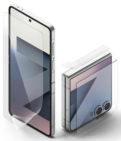 Galaxy Z Flip 7 Tempered Glass Screen Protector | Hinge Protection - 3-in-1