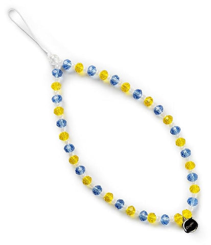 Beaded Strap for Cell Phone Case, Cute Aesthetic Sparkle Beads Charm Keychain | Wrist Hand Bracelet Strap - Crystal Lime