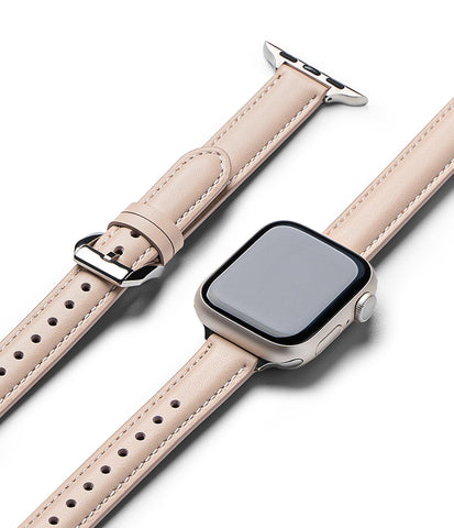 Apple Watch 38/40 / 41mm Leather One Padded Slim Strap - Cozy Pink