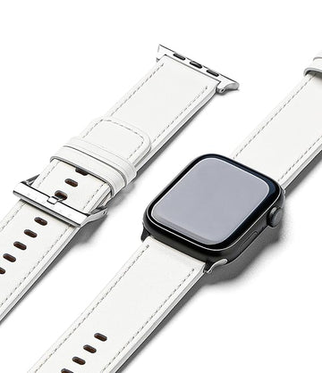 Apple Watch 42/44 / 45mm, Apple Watch Ultra 2/1 Leather One Basic Bold Strap - White
