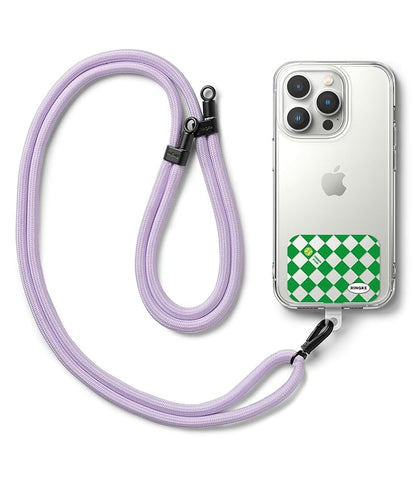 Holder Link Strap with Graphic Design TPU Tag | Tennis Club - Purple