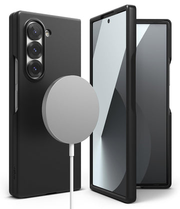 (Refurbished) Samsung Galaxy Z Fold 6 Back Cover Case | Slim Magnetic - Black