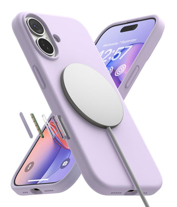 iPhone 17 Back Cover case | Silicone Magnetic - Light Purple