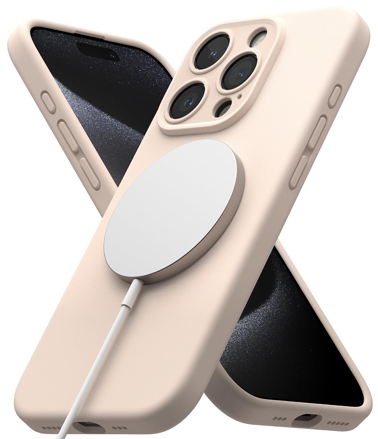 Apple Silicone Case Iphone Pink Sand Case IPhone 15 Pro Back Cover