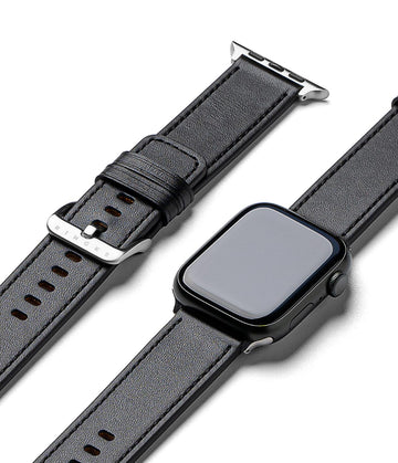 Apple Watch 42/44 / 45mm, Apple Watch Ultra 2/1 Leather strap One - Black
