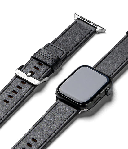 Apple Watch 42/44 / 45mm, Apple Watch Ultra 2/1 Leather strap One - Black