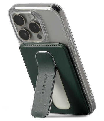 Slide Grip Magnetic Card holder with Wallet - Dark Green