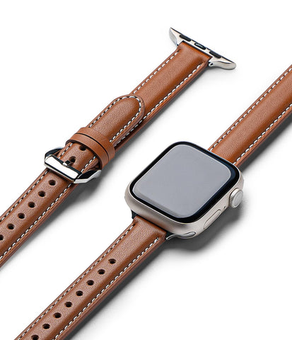Apple Watch 38/40 / 41mm Leather One Padded Slim Strap - Brown