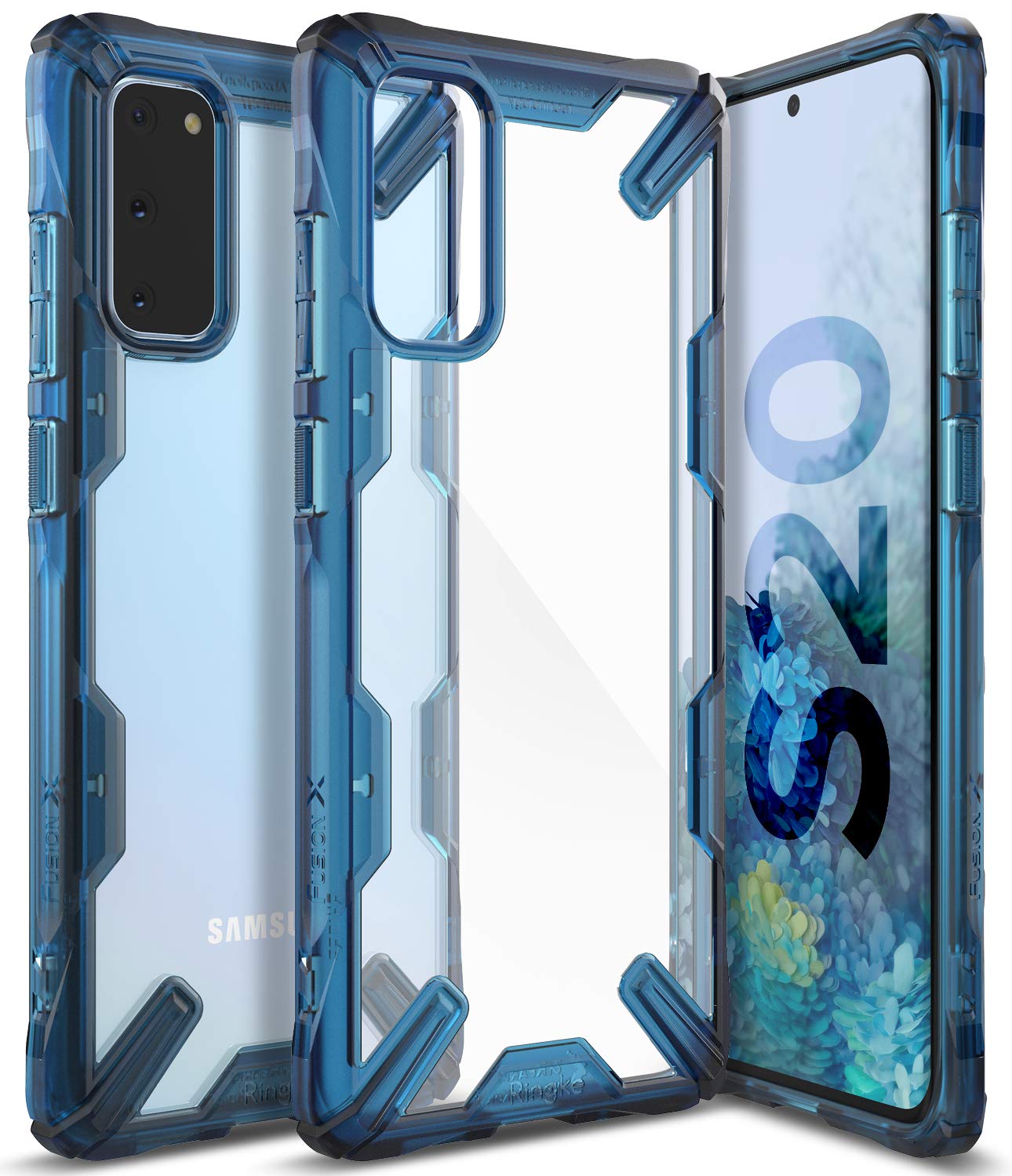 Samsung Galaxy S20 Back Cover Case Fusion X Transparent, Blue