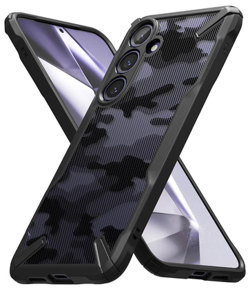 (Refurbished) Ringke Samsung Galaxy S24 Back Cover Case Fusion-X - Camo Black