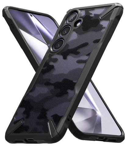 (Refurbished) Ringke Samsung Galaxy S24 Back Cover Case Fusion-X - Camo Black