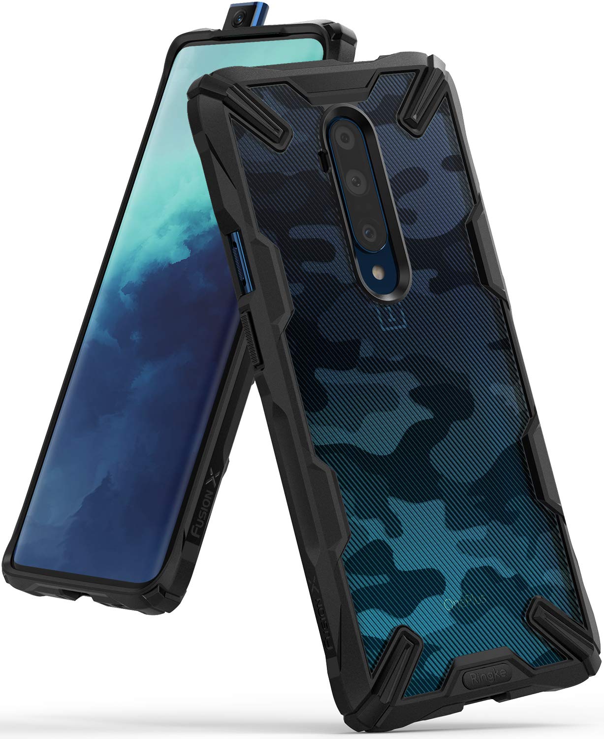 OnePlus 7T Pro Back Cover Case Fusion X Camo Black
