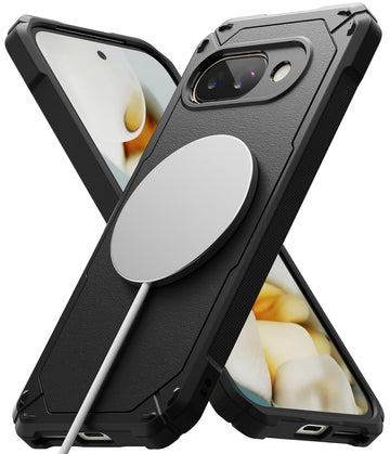 Google Pixel 9a Back Cover Case | Rugged Gear Magnetic - Black