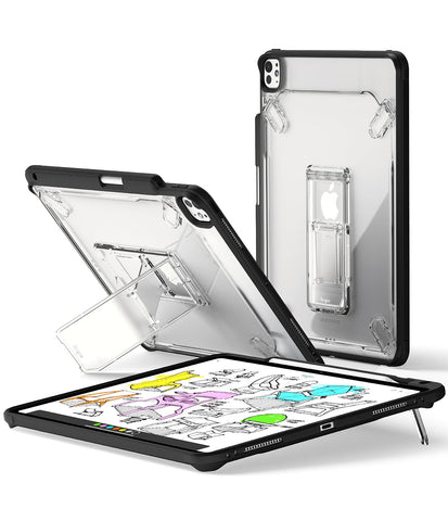 Apple iPad Pro 13 inch 2024 (M4) Back Cover Case with Fusion Sketch Stand - Black