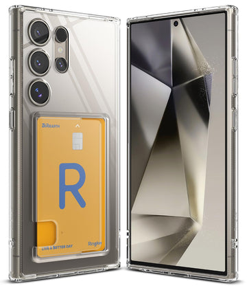 (Refurbished) Ringke Samsung Galaxy S24 Ultra Back Cover Case Fusion Card - Clear