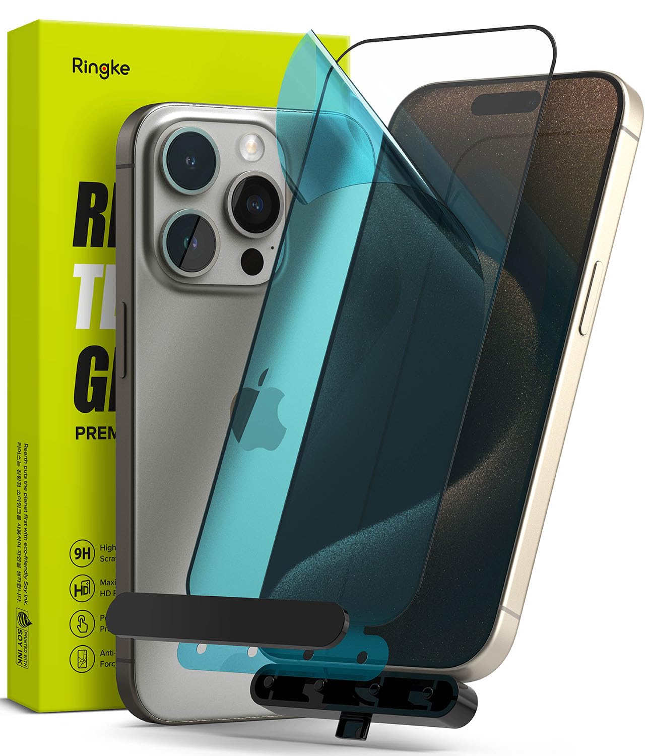 iPhone 15 Pro Max Tempered Glass Screen Protector Guard Full Glass