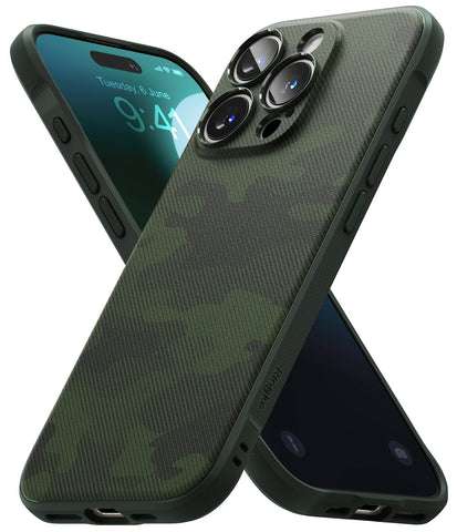 iPhone 16 Pro Max Back Cover Case | Onyx Design - Camo Green