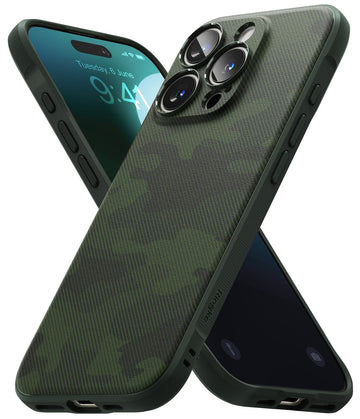 (Refurbished) iPhone 16 Pro Back Cover Case | Onyx Design - Camo Green