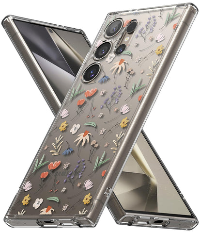 (Refurbished) Samsung Galaxy S24 Ultra Back cover case | Fusion Design - Dry Flowers