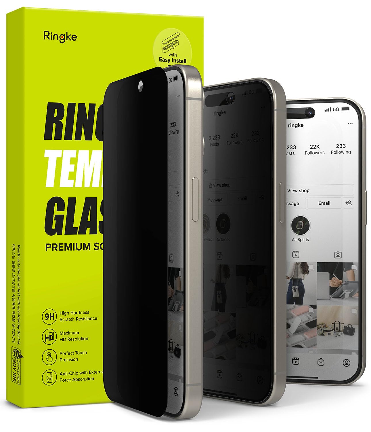 iPhone 15 Pro Max Tempered Glass Screen Protector Glass