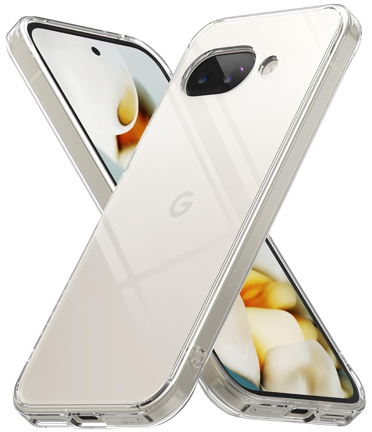 Clear Shockproof Case For Google Pixel 9a - Slim TPU Bumper Cover & Screen Protector