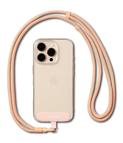 Ringke Holder Link Flow Adjustable Shoulder Y-Type Strap with Patch - Orange Pink