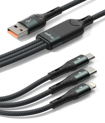 Ringke Micro USB 3-in-1 Fast Charging Multi Cable | Lightning, Type C and Micro USB