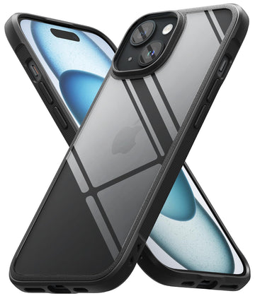 (Refurbished) Ringke iPhone 15 Plus Back Cover case Fusion Bold - Black