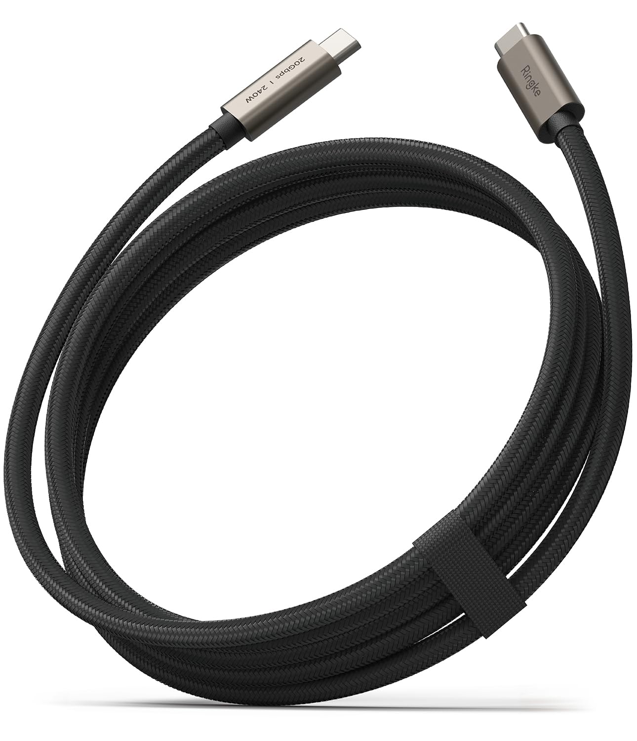 Ringke USB Gen 2x2 USB-C Compatible with Type-C Data Transfer and Fast Charging Cable 2m (Black)