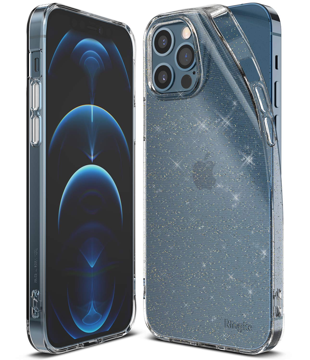 iPhone 12 Pro Max Back Cover Case Air Glitter Clear