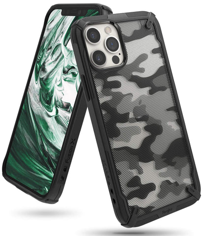(Refurbished) iPhone 12 Pro Max Back Cover Case | Fusion X Design - Camo Black