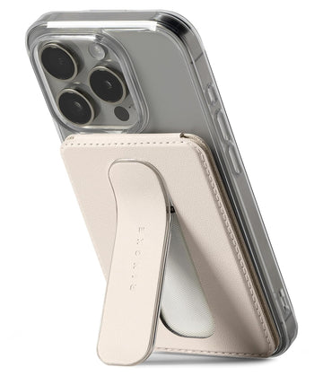 Slide Grip Magnetic Card holder with Wallet - Beige Pink