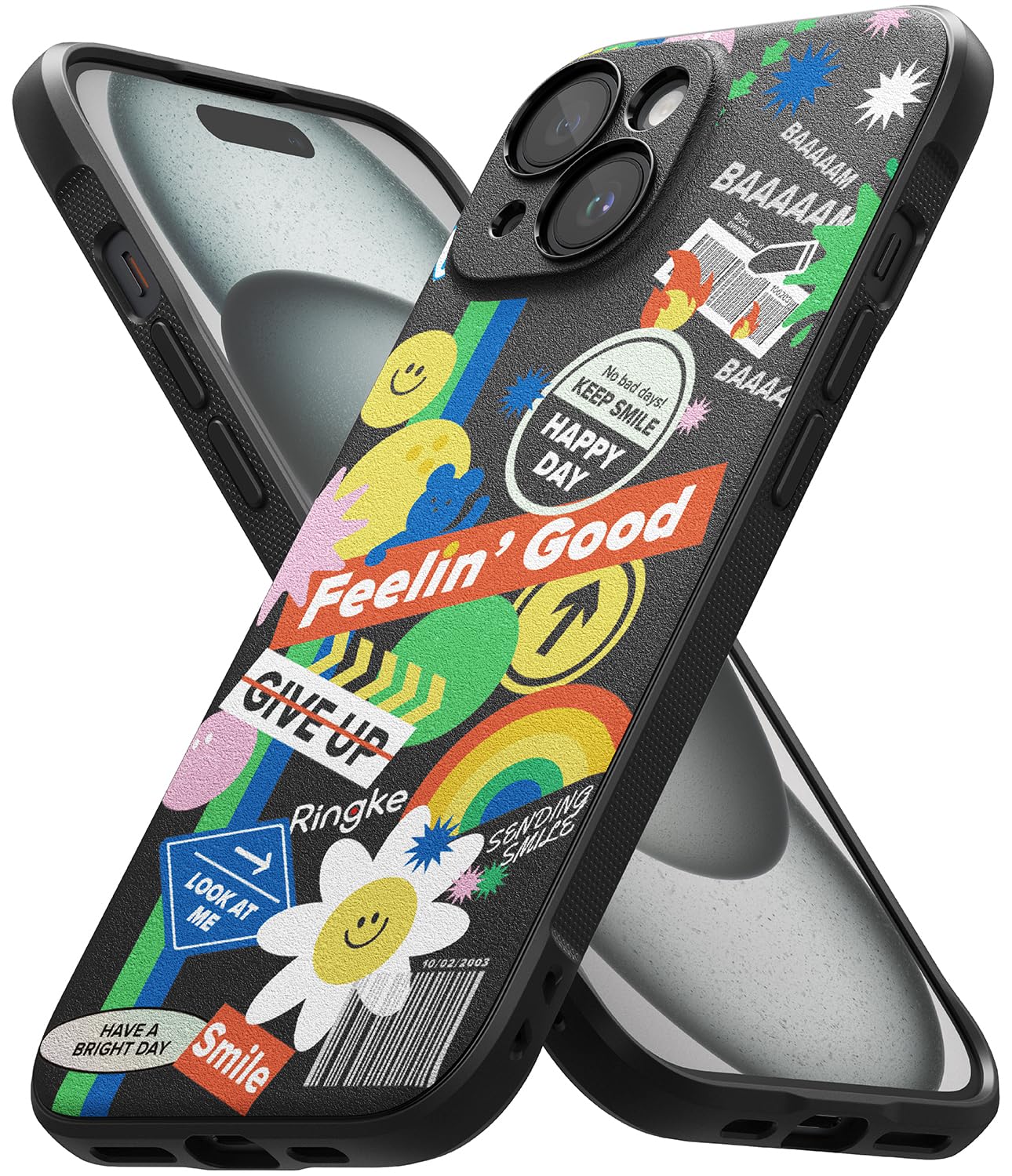 iPhone 15 Plus Back Cover Case Onyx Design Sticker