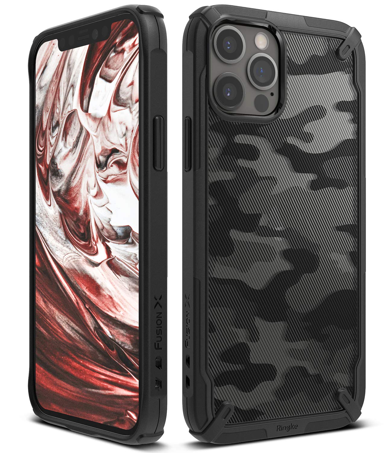 iPhone 12 12 Pro Back Cover Case Fusion X Camo Black - Main Image