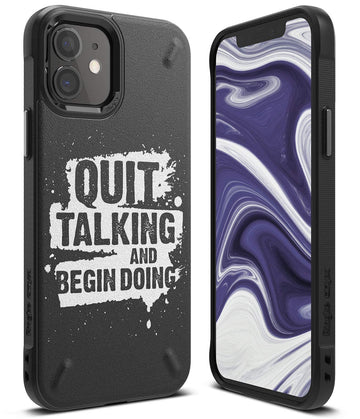 Apple iPhone 12 Mini Back Cover Case | Onyx Design - Quit Talking