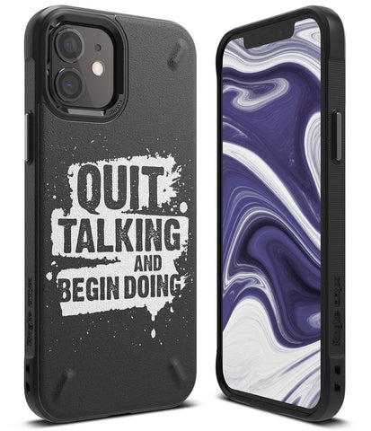 Apple iPhone 12 Mini Back Cover Case | Onyx Design - Quit Talking