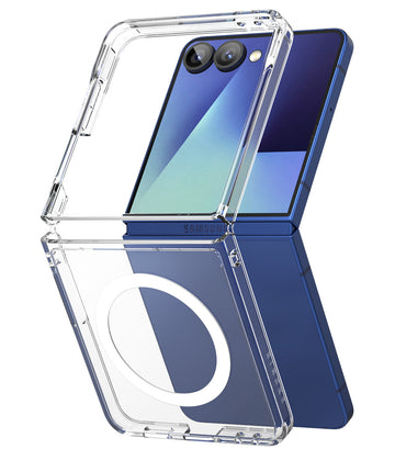 Samsung Galaxy Z Flip 7 Back Cover Case | Fusion Magnetic - Clear
