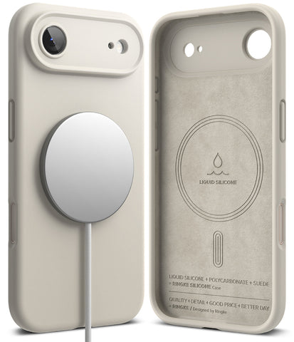 iPhone 17 Air Back Cover case | Silicone Magnetic - Stone