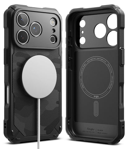 iPhone 17 Pro Max Back Cover Case| Rugged Gear Magnetic Bumper - Camo Black