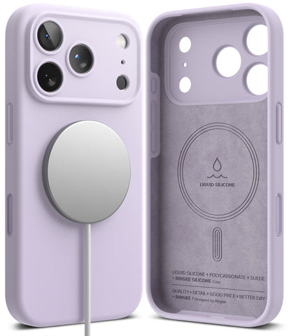 iPhone 17 Pro Max Back Cover case | Silicone Magnetic - Light Purple