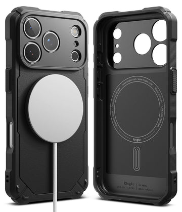 iPhone 17 Pro Back Cover Case | Rugged Gear Magnetic Bumper - Black