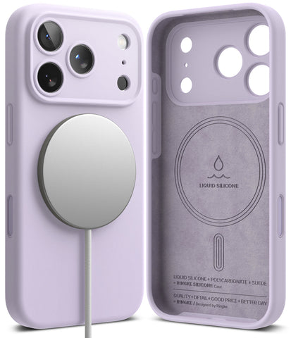 iPhone 17 Pro Back Cover case | Silicone Magnetic - Light Purple