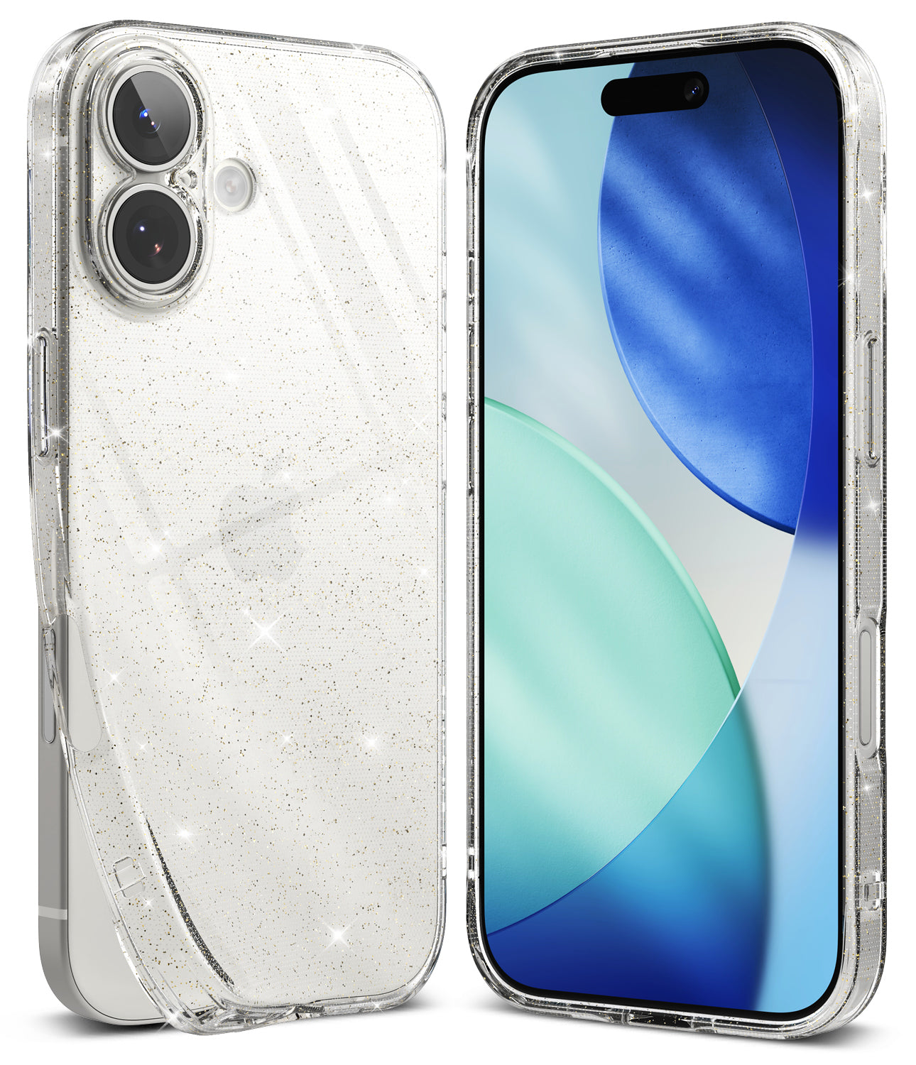 iPhone 17 Back Cover Case Air Glitter Clear