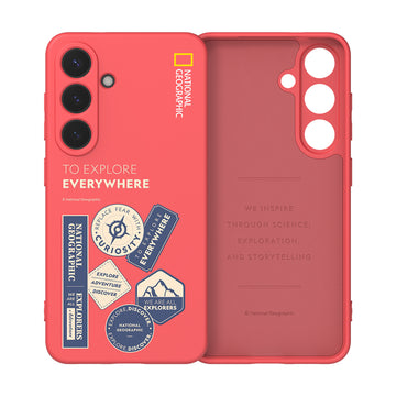 Nat Geo Galaxy S25 Back Cover Case | Palette Color Wappen Case - Explorer Rose Red