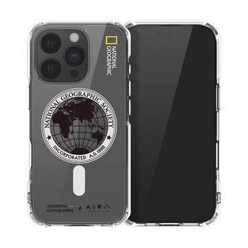 Nat Geo iPhone 16 Pro Back Cover Case | MagSafe Rugged Global Seal - White