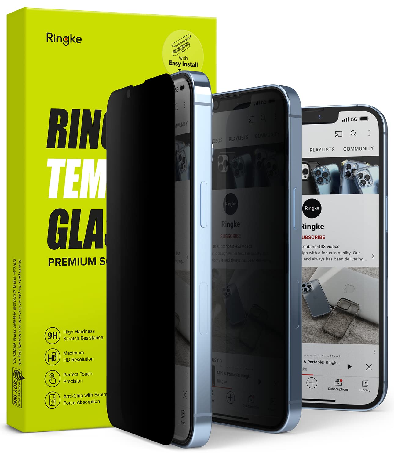 iPhone 14 Tempered Glass Screen Protector Guard Privacy Pack