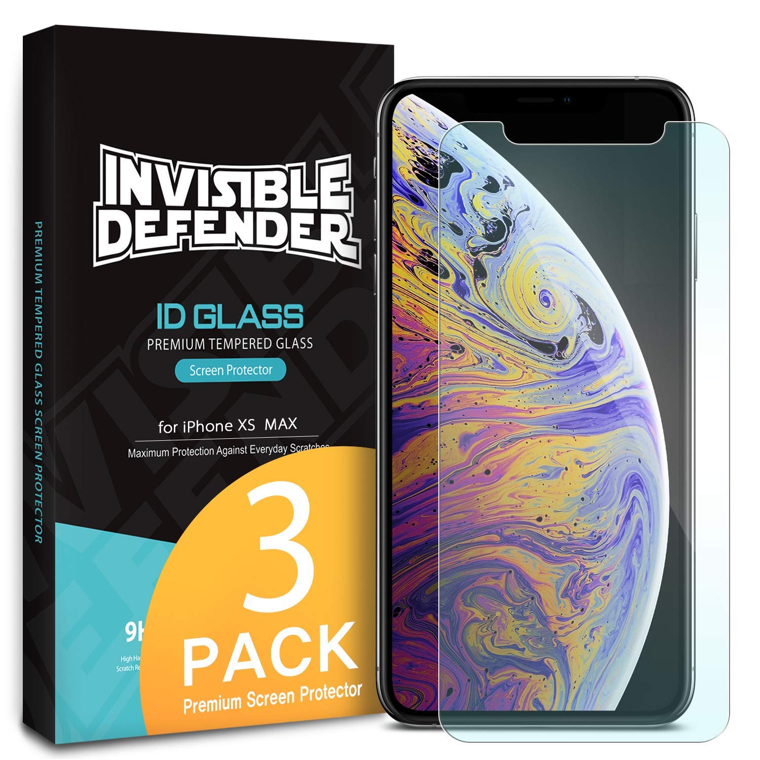 iPhone XS Max Tempered Glass Screen Protector Guard FULL GLASS Pack