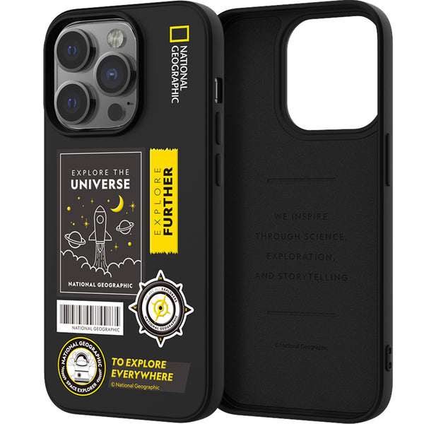 Nat Geo iPhone 14 Pro Max Back Cover Case |Palette Color Wappen Case-Universe Black
