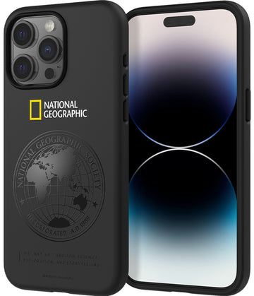 Nat Geo iPhone 15 Pro Back Cover Case | Global Seal Double Protective - Black