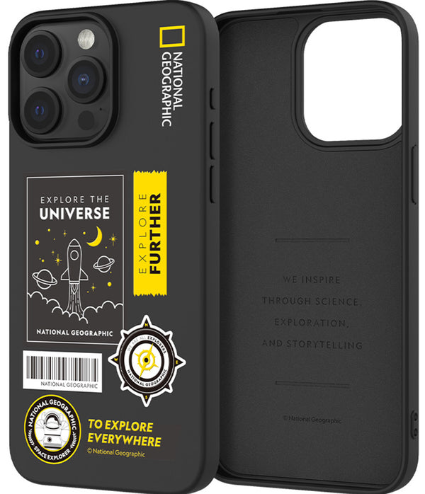 Nat Geo iPhone 15 Pro Back Cover Case | Palette Color - Universe Black